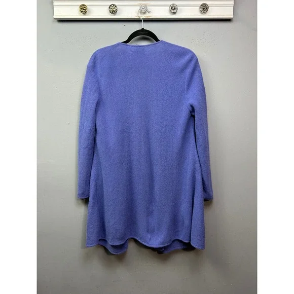 Alpaca International Cardigan Womens L/XL Blue 100% Baby Alpaca Open Front Peru - Picture 2 of 7
